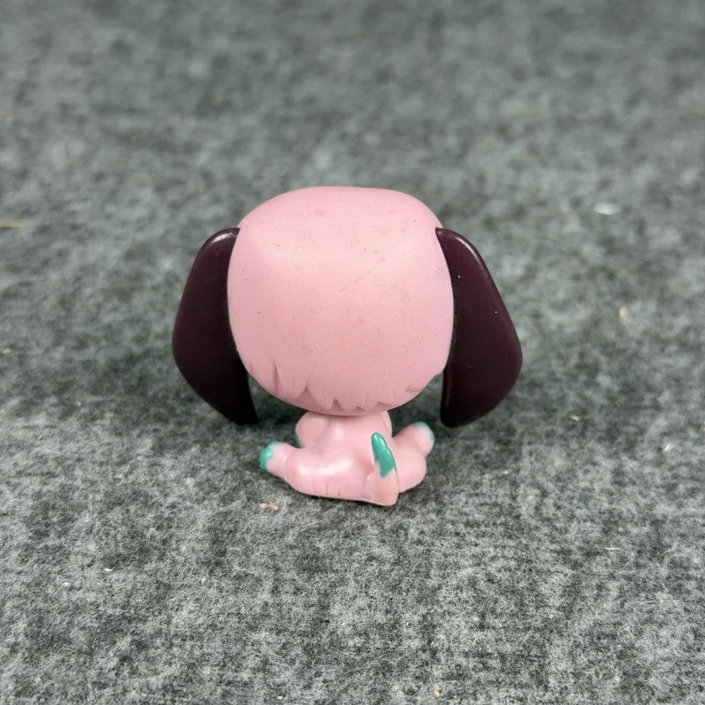 Hasbro Littlest Pet Shop Pink SheepDog Figure 2007 Stars Ears LPS Extreme Pet